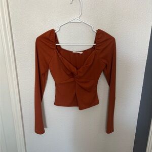 Lush Terracotta Ribbed Knitwear